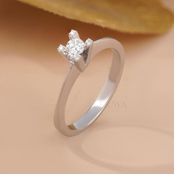 Solitaire Diamond Ring | Round Lab Grown Gold