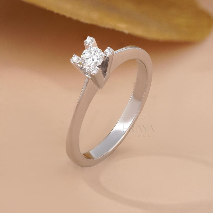Solitaire Diamond Ring | Round Lab Grown Gold