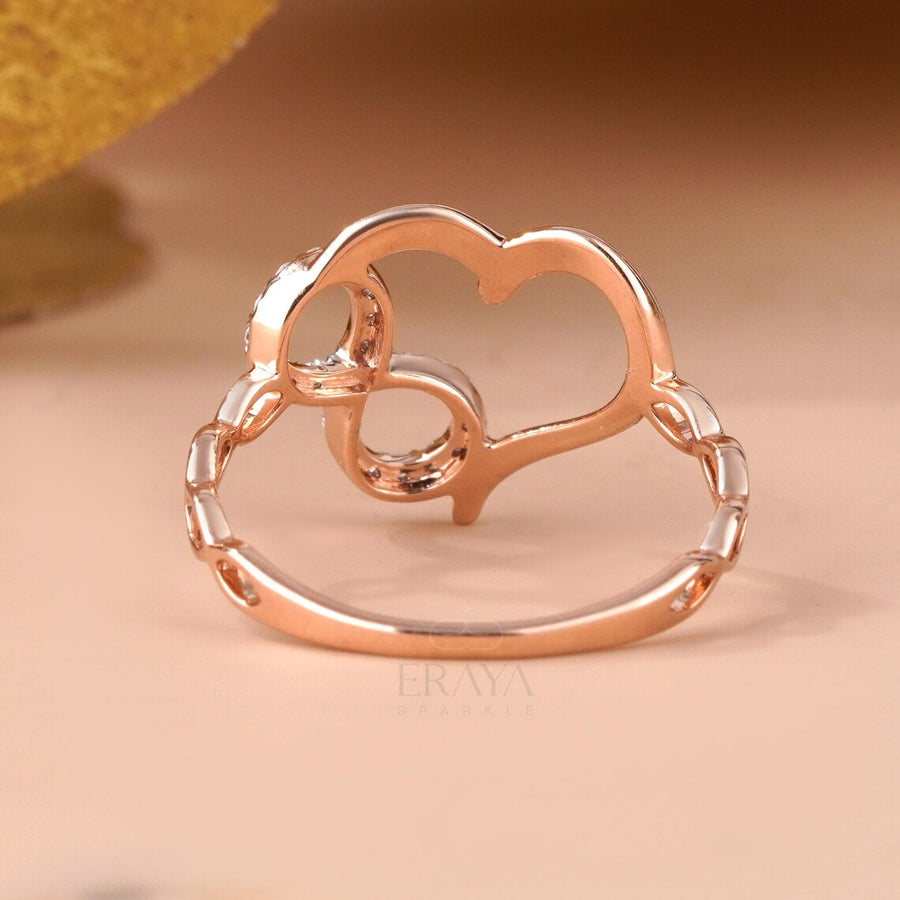 Infinity Heart Ring with Lab Grown Diamond