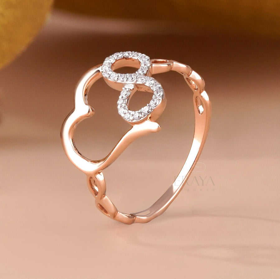 Infinity Heart Ring with Lab Grown Diamond
