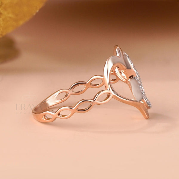 Infinity Heart Ring with Lab Grown Diamond
