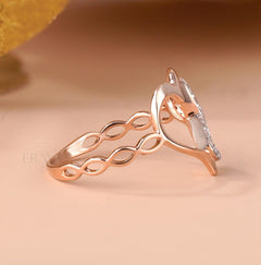 Infinity Heart Ring with Lab Grown Diamond