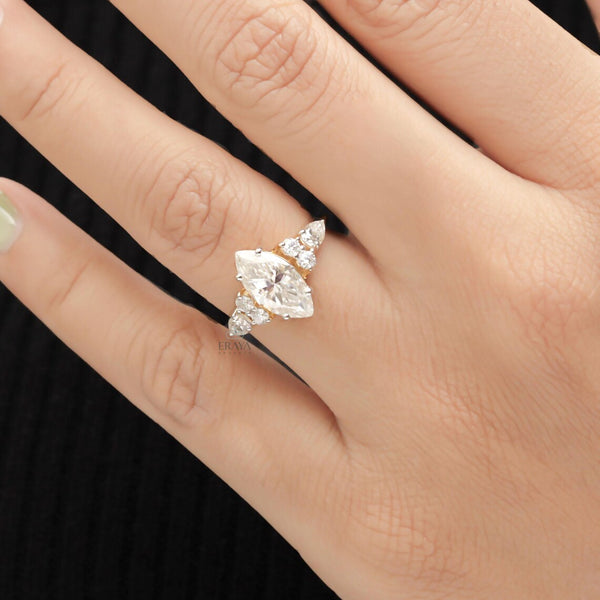 Marquise Diamond Ring Vintage Engagement