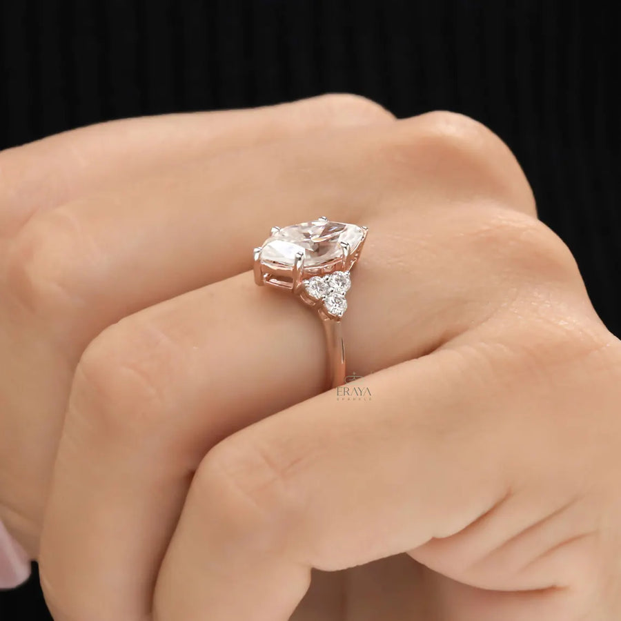 Solitaire Marquise Diamond Ring in Gold