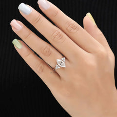 Solitaire Marquise Diamond Ring in Gold