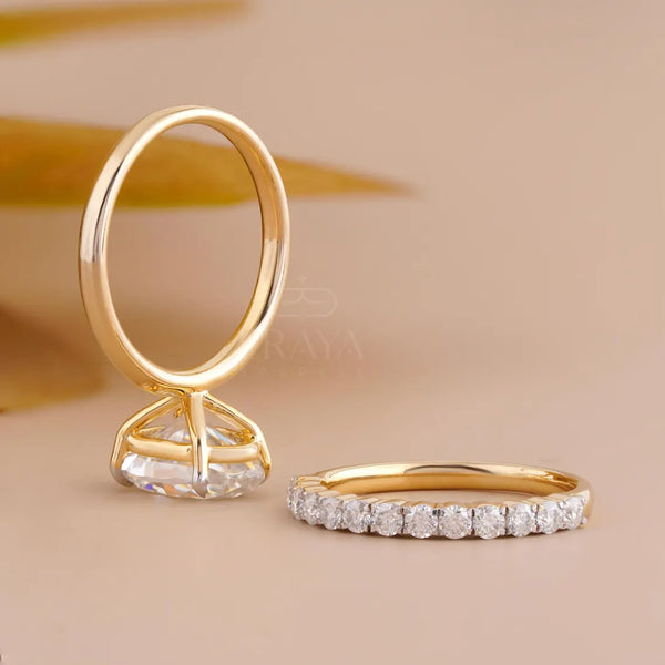 Oval Engagement Ring with Lab Diamond
