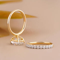 Oval Engagement Ring with Lab Diamond