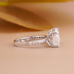 Lab Grown Rings Heart Bow Bridal Ring