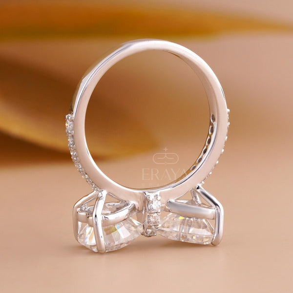 Lab Grown Rings Heart Bow Bridal Ring