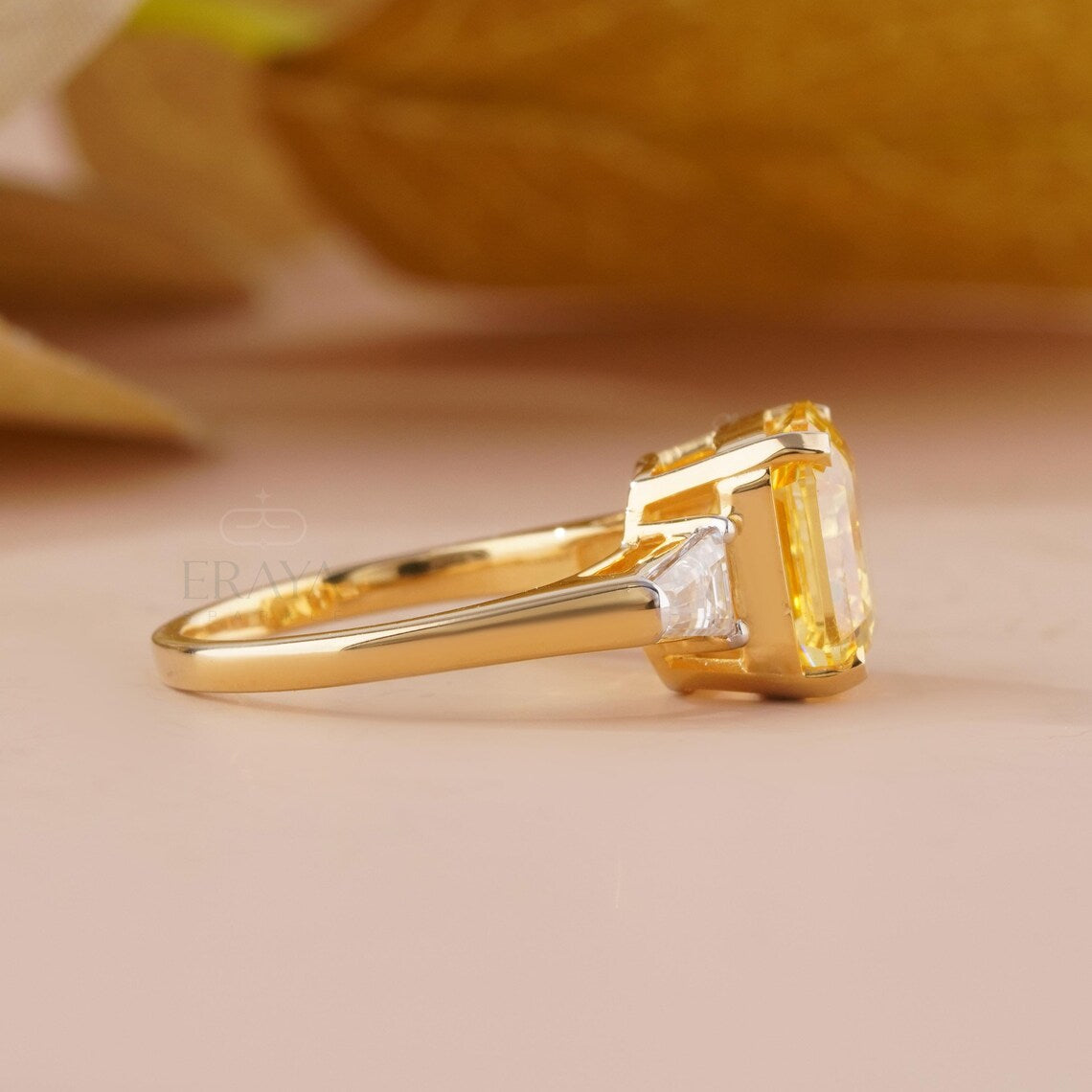 Diamond Ring Emerald | Victorian Gold Ring