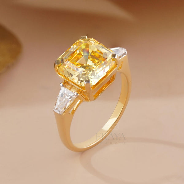 Diamond Ring Emerald | Victorian Gold Ring
