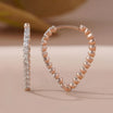 Scalloped Lab-Grown Diamond Hoop Earrings