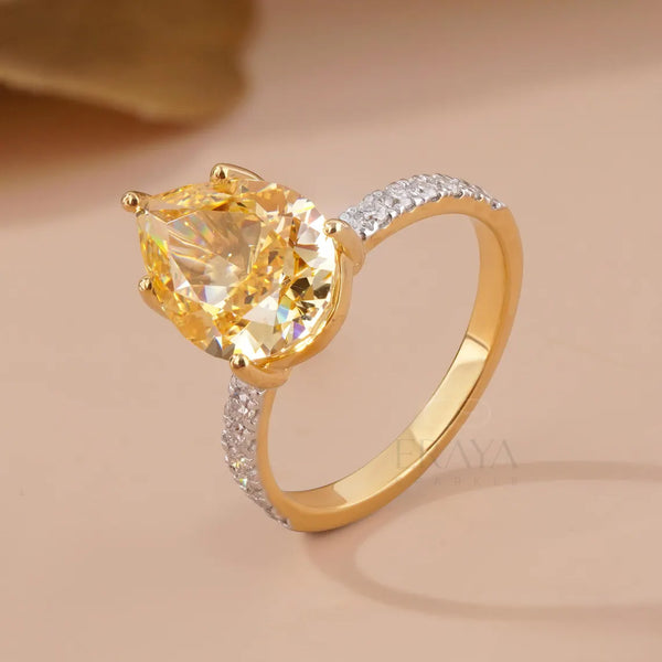 Pear Diamond Engagement Ring with Diamolite