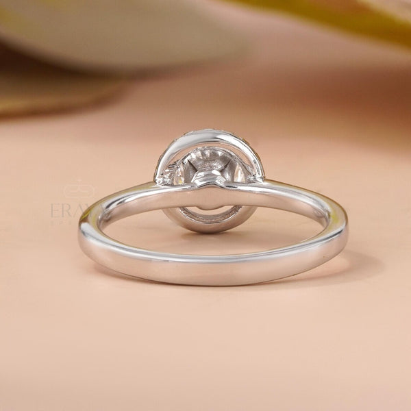 Solitaire Diamond Engagement Ring Halo Design
