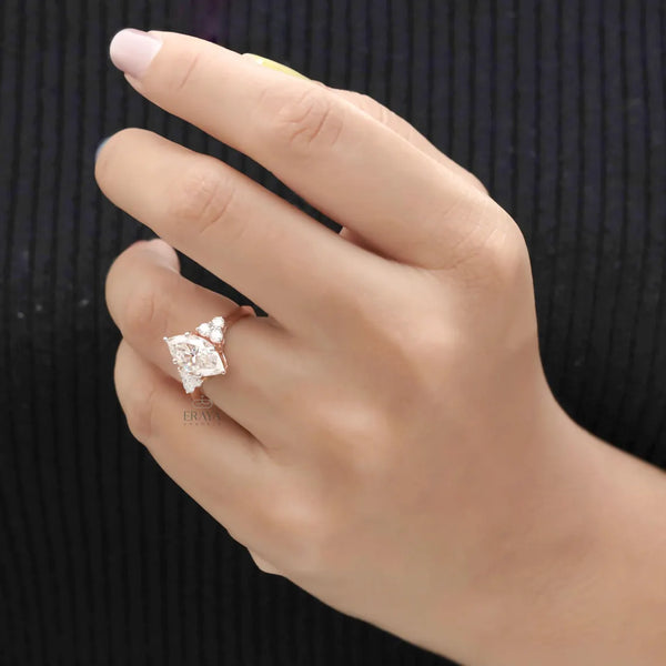 Solitaire Marquise Diamond Ring in Gold