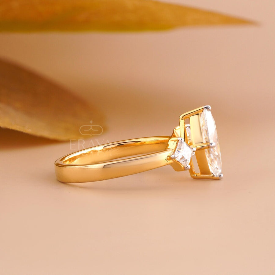 Three Stone Marquise Diamond Ring