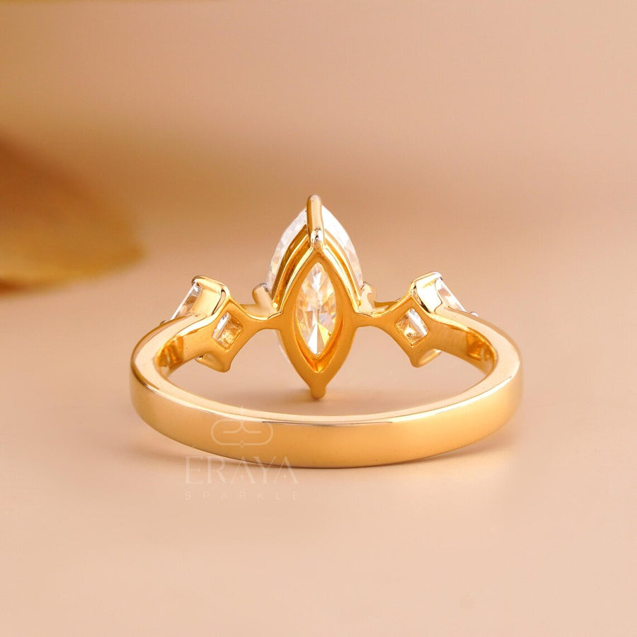 Three Stone Marquise Diamond Ring