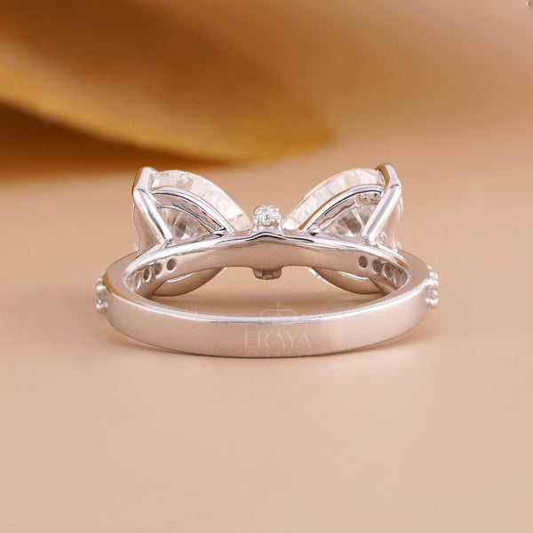 Lab Grown Rings Heart Bow Bridal Ring