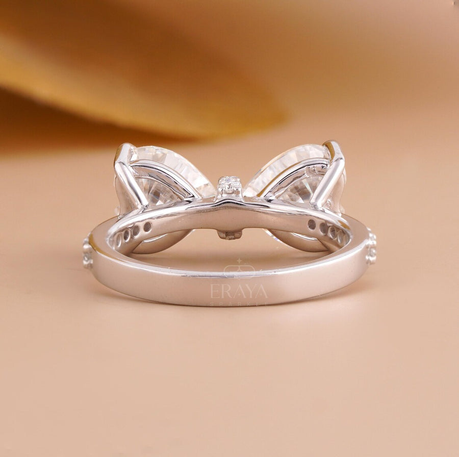 Lab Grown Rings Heart Bow Bridal Ring
