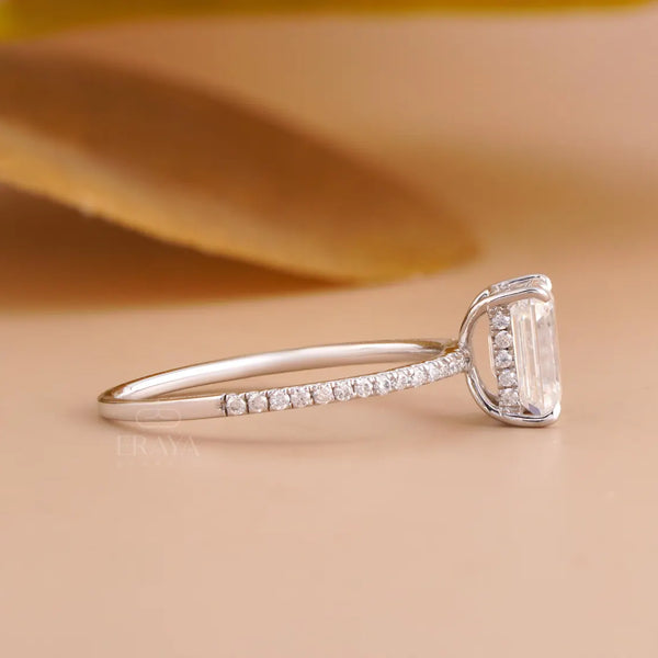 Emerald Engagement Rings Hidden Halo Luxury