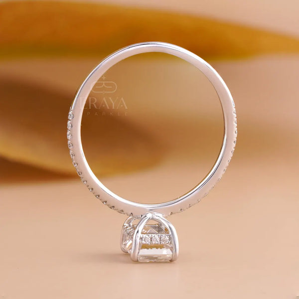 Emerald Engagement Rings Hidden Halo Luxury