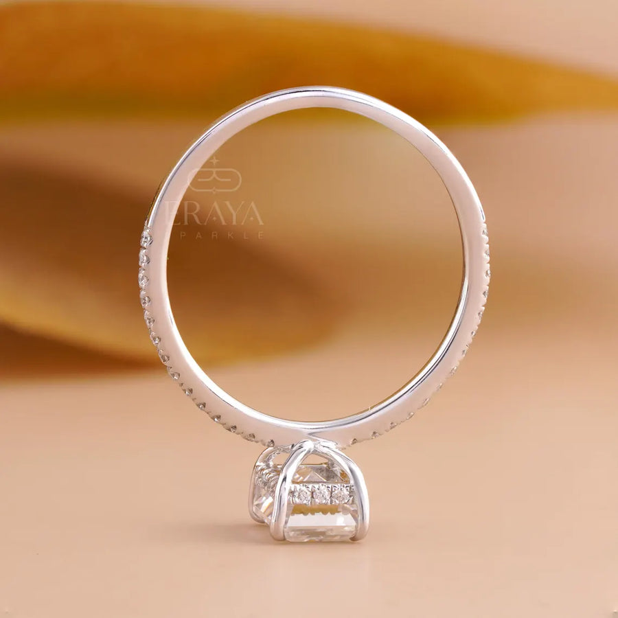 Emerald Engagement Rings Hidden Halo Luxury