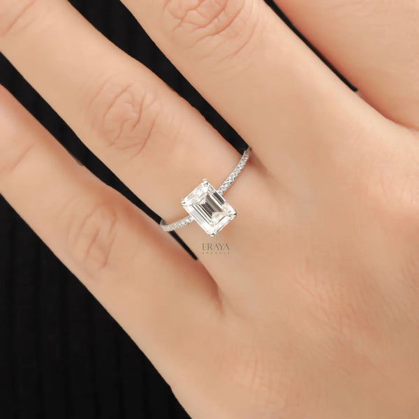Emerald Engagement Rings Hidden Halo Luxury
