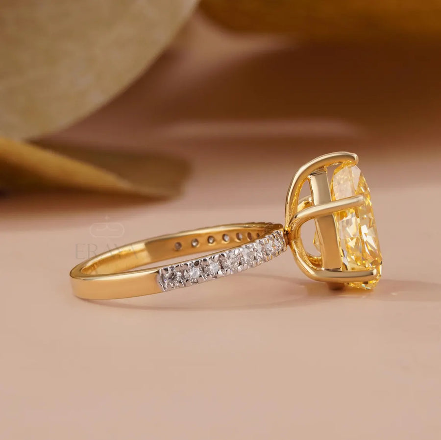 Pear Diamond Engagement Ring with Diamolite