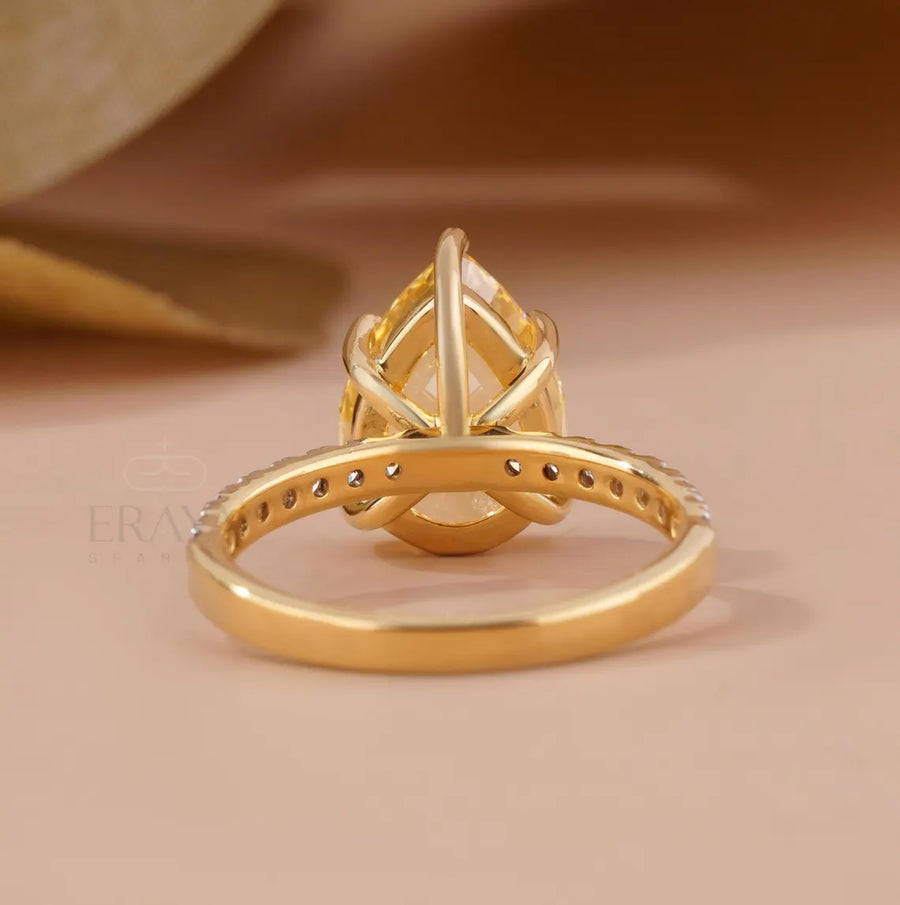 Pear Diamond Engagement Ring with Diamolite