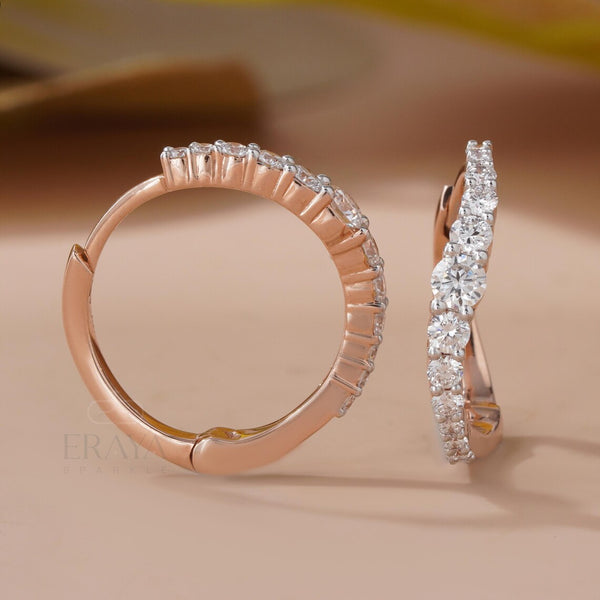 Luxury Diamond Hoop Earrings for Women