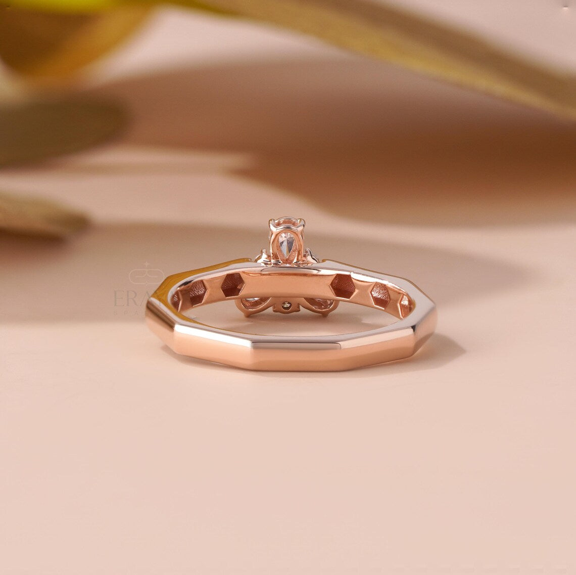 Pear Cut Engagement Ring with Floral Cluster