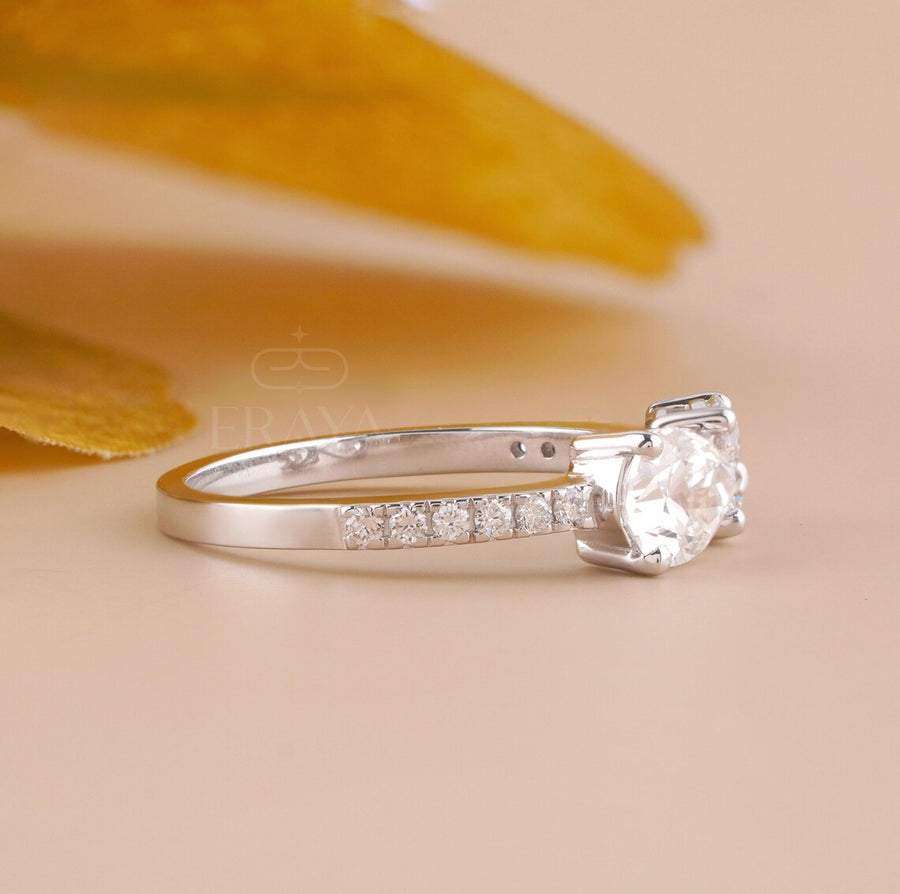 Toi et Moi Engagement Ring | Pear & Round Lab Diamond