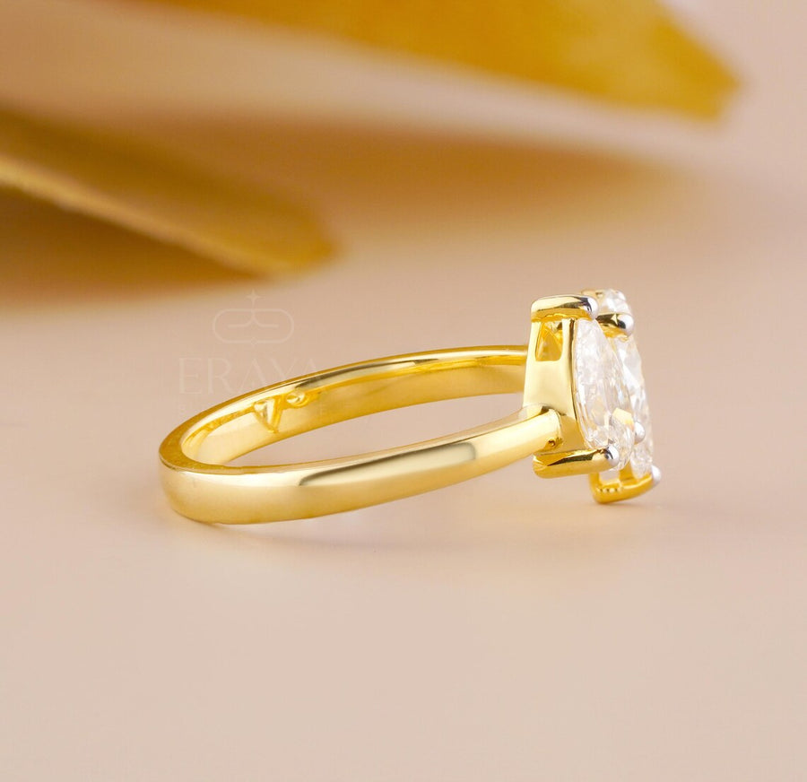 Drop Shape Diamond Ring | Toi et Moi Pear Cut