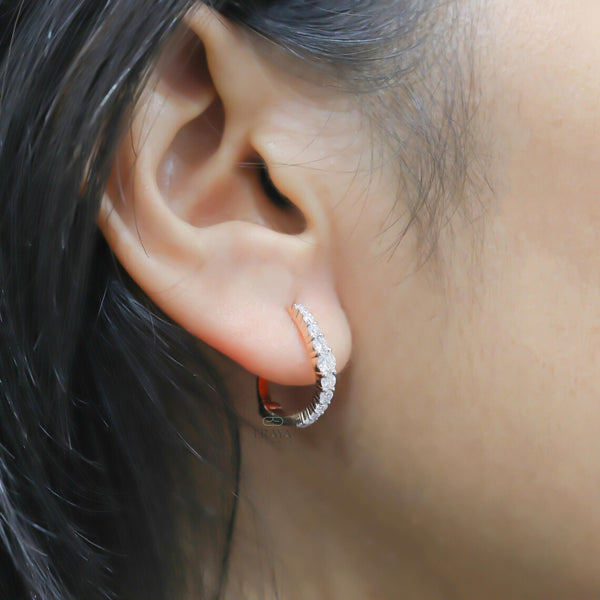 Luxury Diamond Hoop Earrings for Women