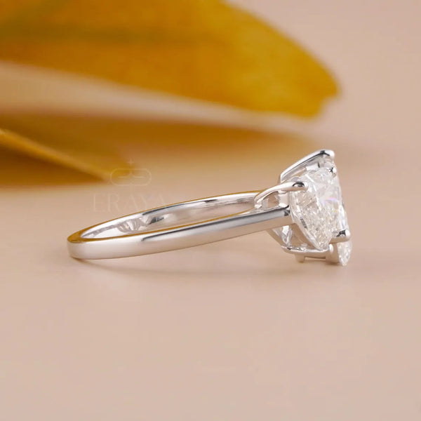 Toi et Moi Ring with Heart & Pear Lab Diamond