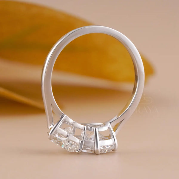 Toi et Moi Ring with Heart & Pear Lab Diamond