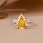 Pear Diamond Engagement Ring with Diamolite