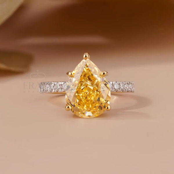 Pear Diamond Engagement Ring with Diamolite
