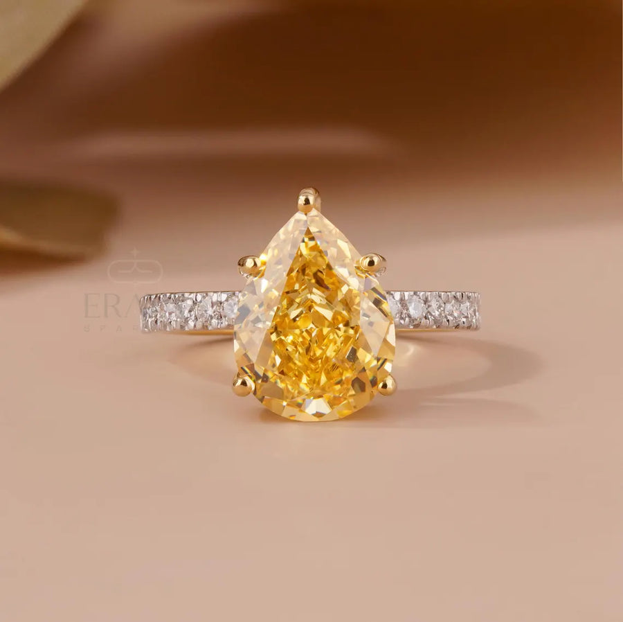 Pear Diamond Engagement Ring with Diamolite