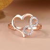 Infinity Heart Ring with Lab Grown Diamond