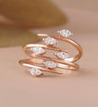 Marquise Wedding Ring | Open Cluster Design