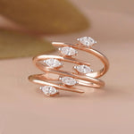 Marquise Wedding Ring | Open Cluster Design