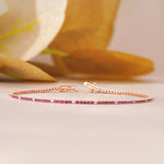 Sapphire Diamond Bracelet in 14K Rose Gold