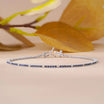 Blue Sapphire Tennis Bracelet with Lab Diamonds