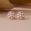 Cluster Diamond Earrings | Floral Gold Studs