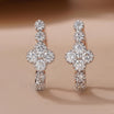 Rose Gold Hoop Earrings with Lab Created Diamonds