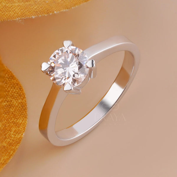 Solitaire Lab Diamond Ring | Round Four Prong