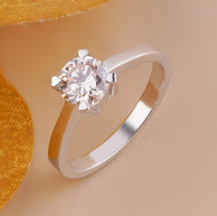 Solitaire Lab Diamond Ring | Round Four Prong