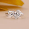 Toi et Moi Ring with Heart & Pear Lab Diamond