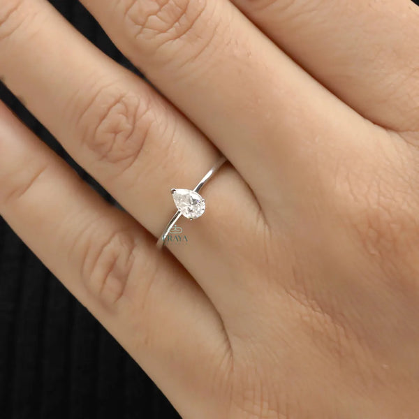 Teardrop Diamond Ring | Pear Solitaire